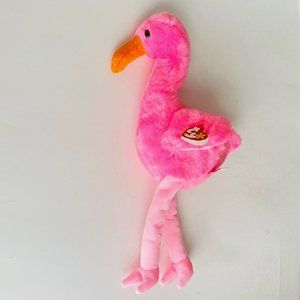 NWT 1998 Ty Beanie Buddy Pinky the Flamingo Stuffed Animal Plush Toy Bird 17"